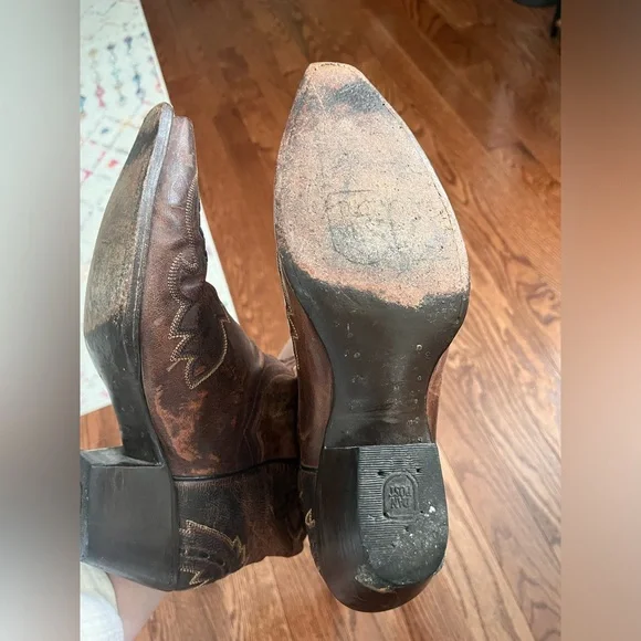 Dan Post Brown 14inch Women’s Cowboy Boots - Size 9.5 - Picture 8 of 10